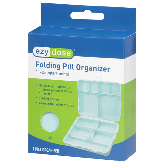 Ezy Dose 11-Compartment Foldable Pill Case Health Care Pasteur Pharmacy