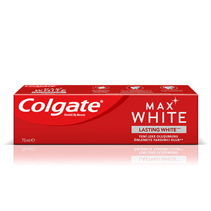 Pasta de dientes Colgate Max White Blanqueadora 75ml - Blancura permanente | Aliento fresco
