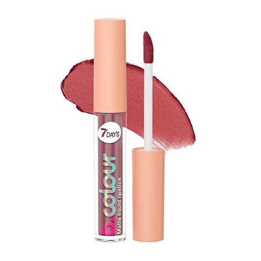 Labial líquido mate 7Days B.Colour: color de labios vegano de larga duración en tono Dusty Rose
