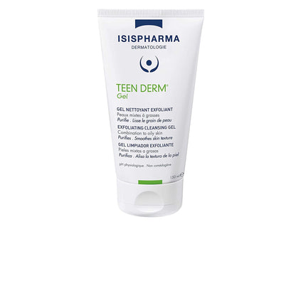 Isis Pharma Teen Derm Gel 150ml - Gel facial exfoliante para pieles con tendencia acneica, limpiador facial con ácido salicílico, control de grasa