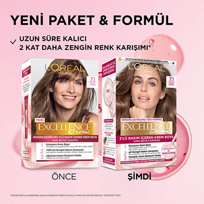 L'Oréal Paris Excellence Crème Tinte para el cabello 7 Rubio Claro - Color Intenso