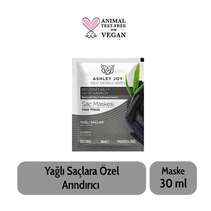 Mascarilla capilar voluminizadora y fortalecedora Ashley Joy: Aceite de murumuru y extracto de bambú para cabello tratado químicamente - Protección térmica y engrosamiento