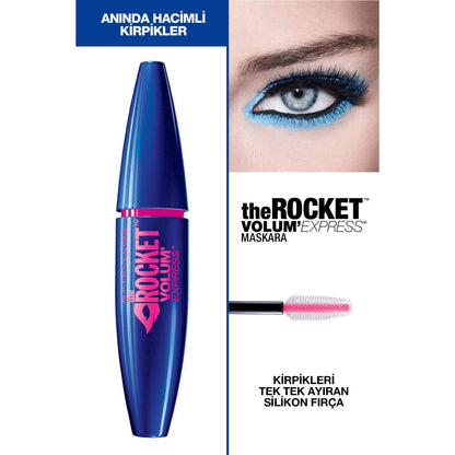 Mascara The Rocket Volume de Maybelline New York - Mascara volumateur noir pour un regard spectaculaire