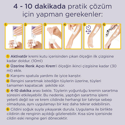 Crème décolorante pour cheveux Sesu à l'extrait de camomille - Solution d'éclaircissement rapide pour situations d'urgence