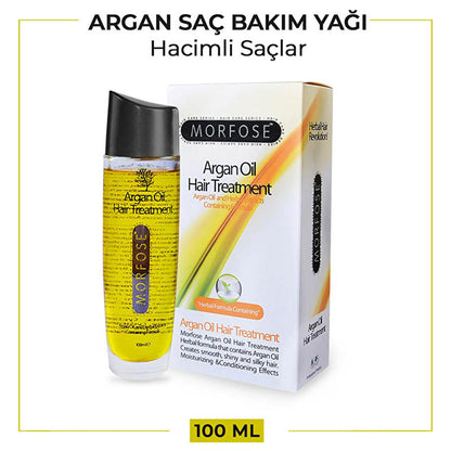 Huile capillaire de luxe à l'argan Morfose 100 ml - Soin nourrissant pour cheveux secs et abîmés