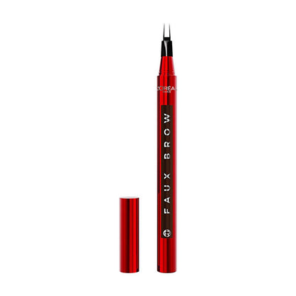 L'Oréal Paris Infaillible Faux Brow : Crayon à sourcils ultra-fin brun foncé pour une définition naturelle, longue tenue, anti-bavures et résistante à l'eau