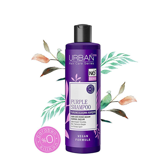 Shampooing violet Urban Care - Soin capillaire sans sulfate, protecteur de couleur et vegan pour cheveux blonds et gris
