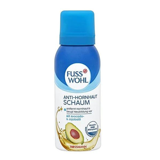 Crema para el cuidado de los pies Fusswohl para talones secos y agrietados - 100 ml, sin microplásticos, crema hidratante para pies
