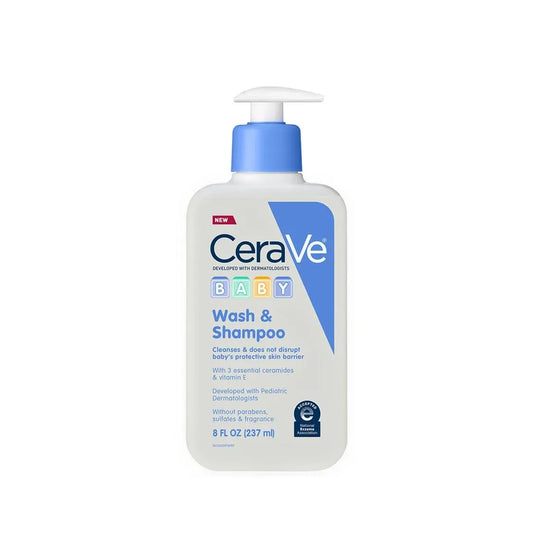 CeraVe Baby Wash & Shampoo, 8 oz Bottle Baby & Toddler Pasteur Pharmacy