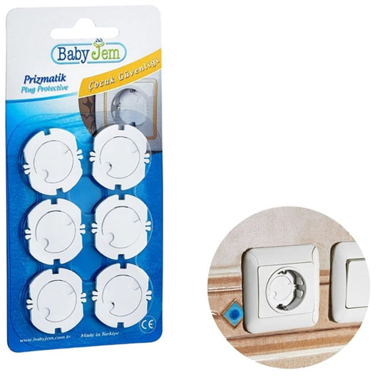 Protège-prises de sécurité pour enfants Babyjem, lot de 6