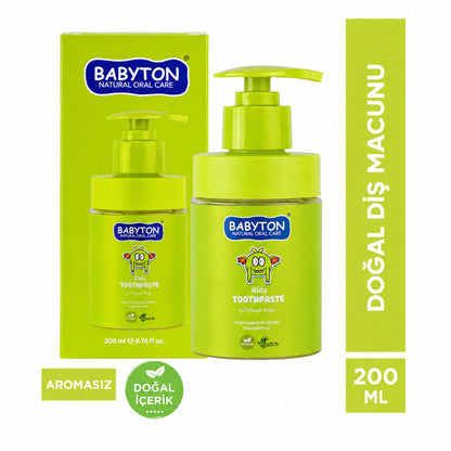 Dentifrice pour enfants Babyton sans fluor, nettoyage doux, 200 ml