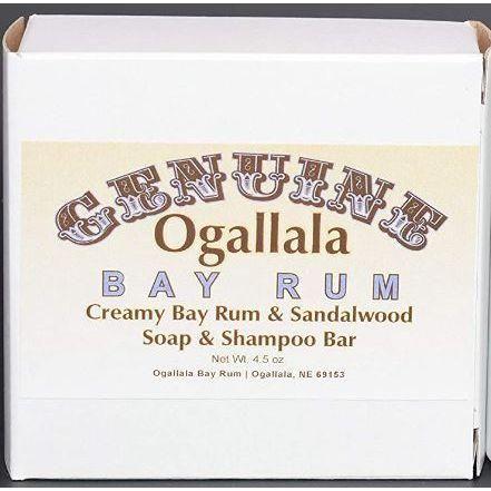 Ogallala Bay Rum & Sandalwood Creamy Soap & Shampoo Bar 4.5 Oz Bath Soap & Shampoo Bar Pasteur Pharmacy