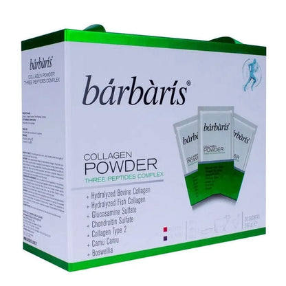 Poudre de collagène Barbaris, complexe aux trois peptides, 30 sachets