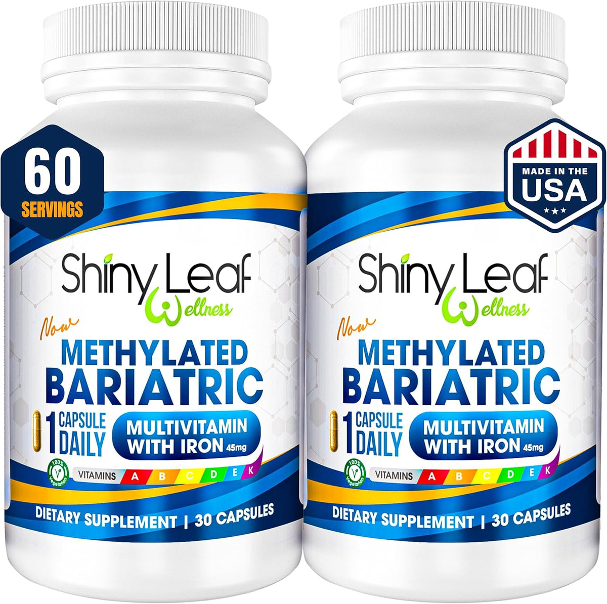 Methylated Bariatric Multivitamins with 45mg Iron 1 capsule a day