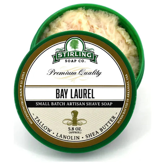 Stirling Soap Co. Bay Laurel Shaving Collection Shaving Set Pasteur Pharmacy Shaving Soap 5.8oz