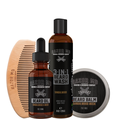 BEARD BUNDLE AND GIFT SET - 4 PACK