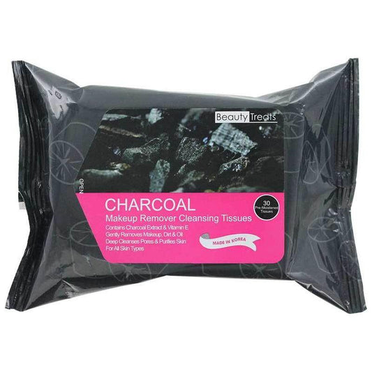 Beauty Treats Charcoal Makeup Remover Cleaning Tissues 30 ct Makeup Remover Pasteur Pharmacy