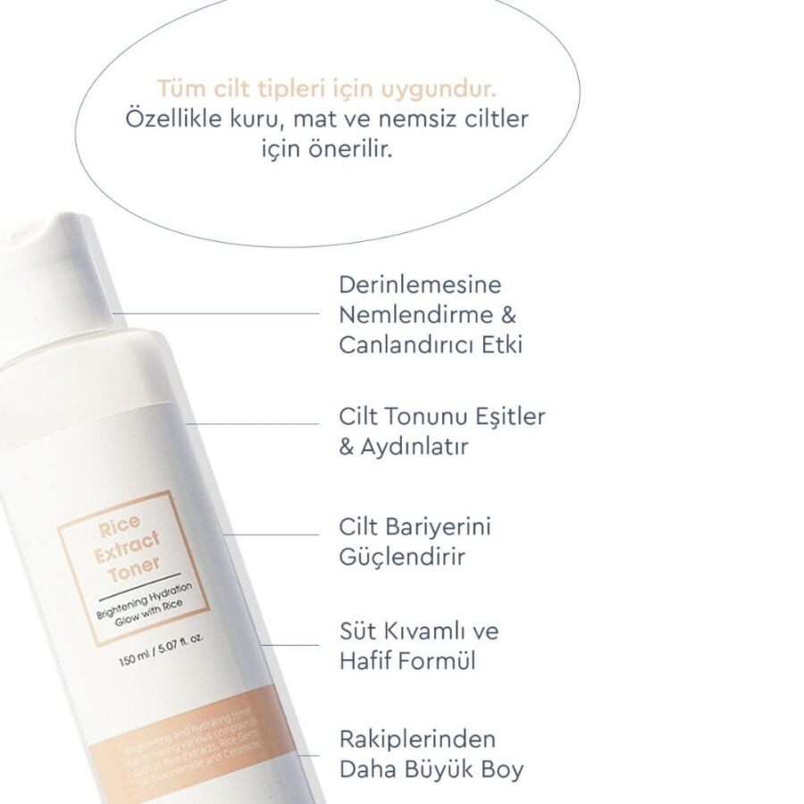 Tonique éclaircissant à l'extrait de riz Bibimcos pour une peau éclatante 30 ml