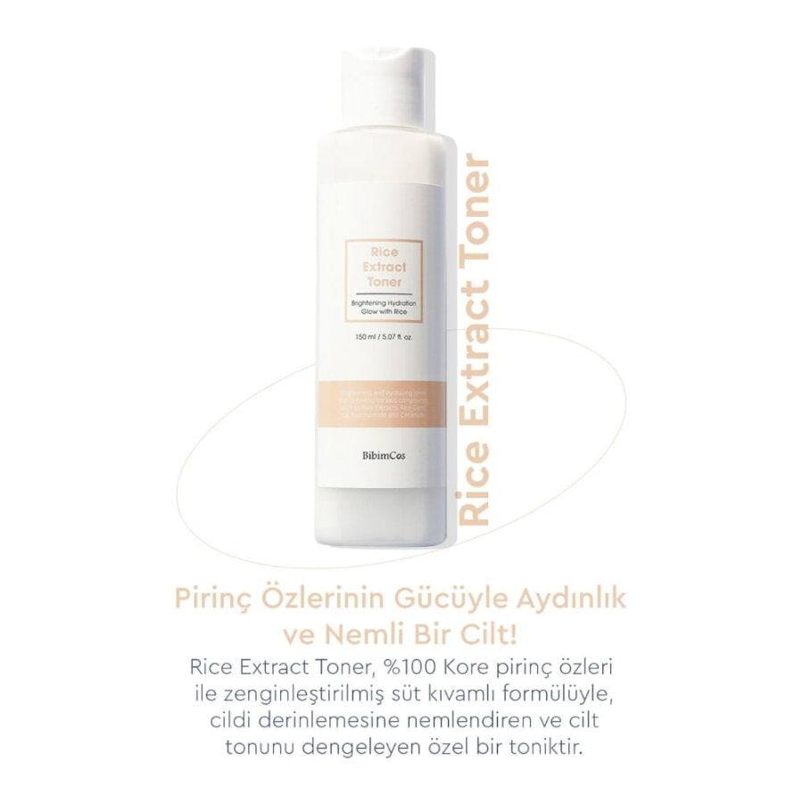 Tonique éclaircissant à l'extrait de riz Bibimcos pour une peau éclatante 30 ml