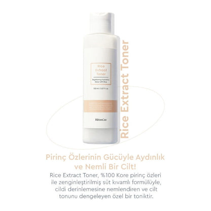 Tonique éclaircissant à l'extrait de riz Bibimcos pour une peau éclatante 30 ml