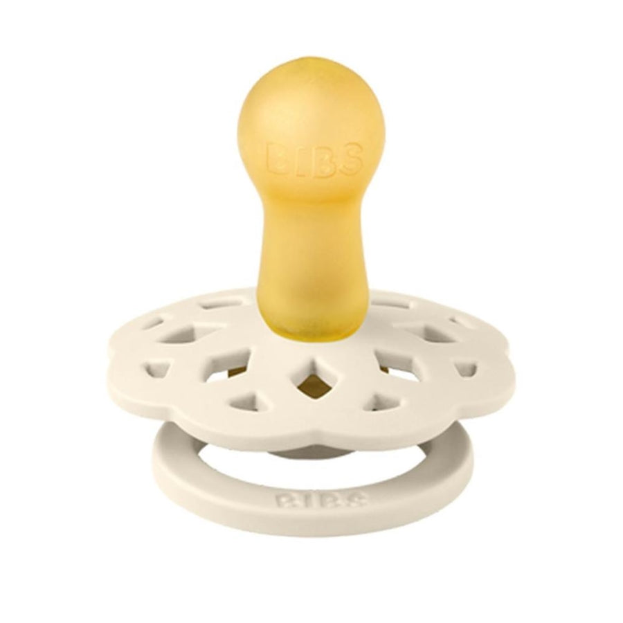 Bibs Boheme Natural Rubber Pacifier Ivory Size 2 6-18 Months