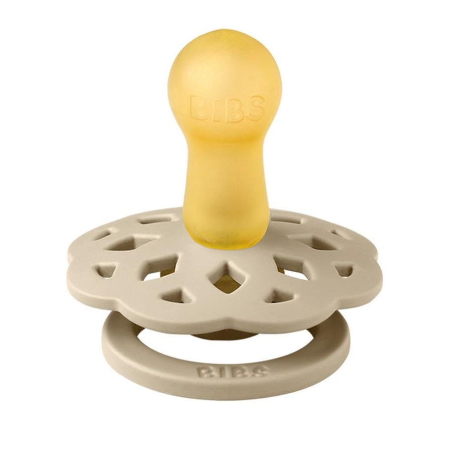 Bibs Boheme Rubber Pacifier Vanilla Size 2 6-18 Months