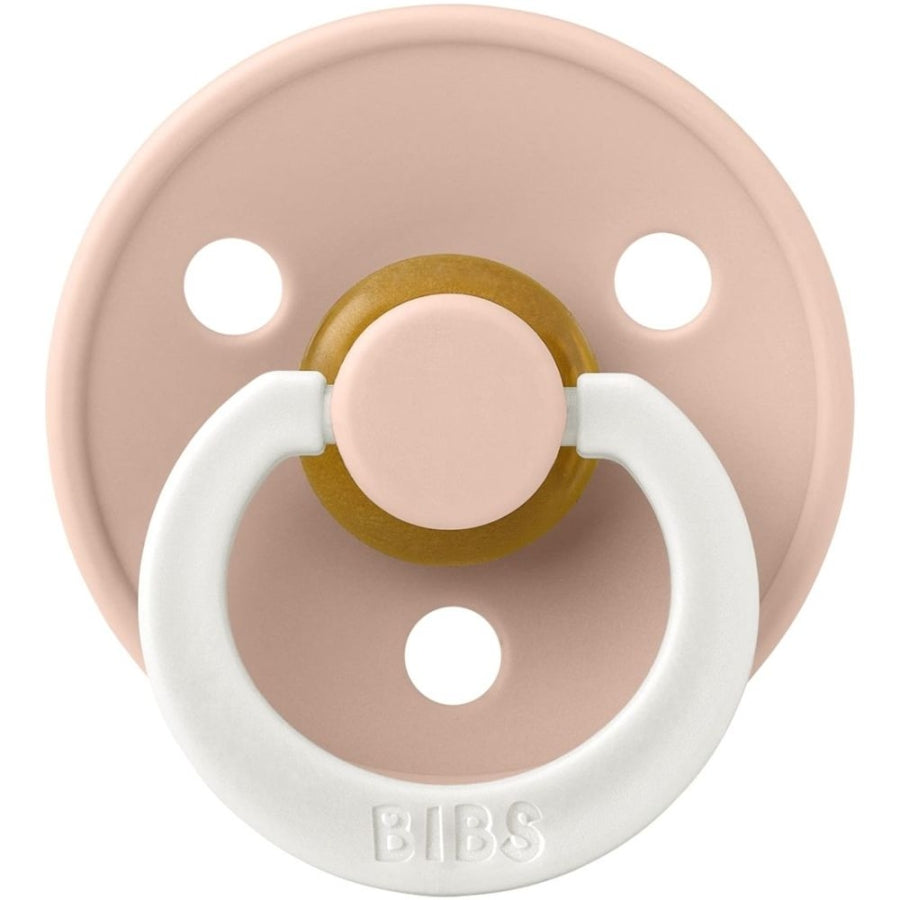 Bibs Colour Glow Natural Rubber Pacifier 6-18 Months Blush 1 Pack