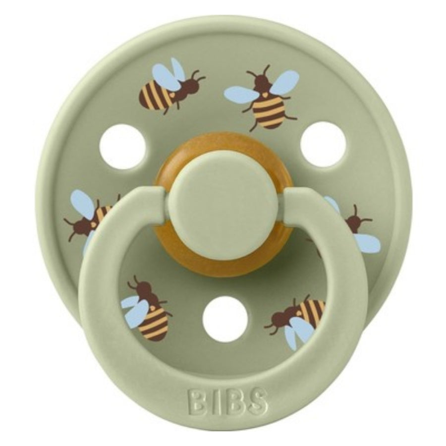 Bibs Studio Colour Bumblebee Friends Rubber Pacifier Sage 0-6M