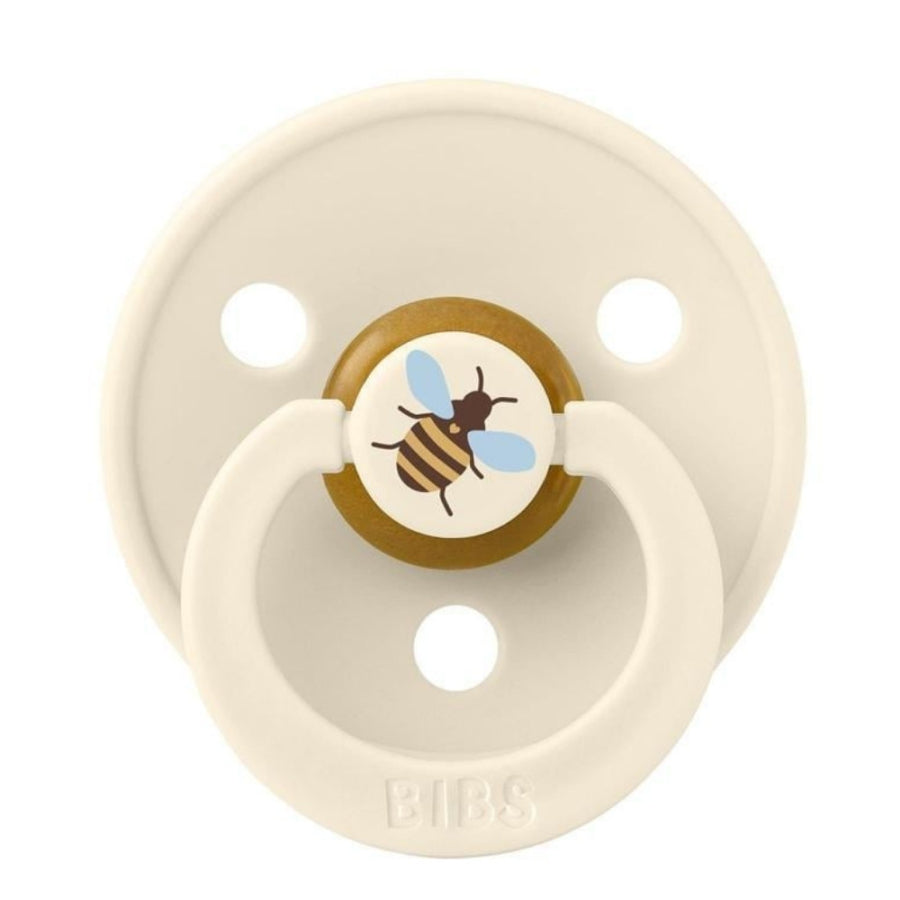 Bibs Studio Colour Bumblebee Rubber Pacifier Ivory Size 1 0-6m
