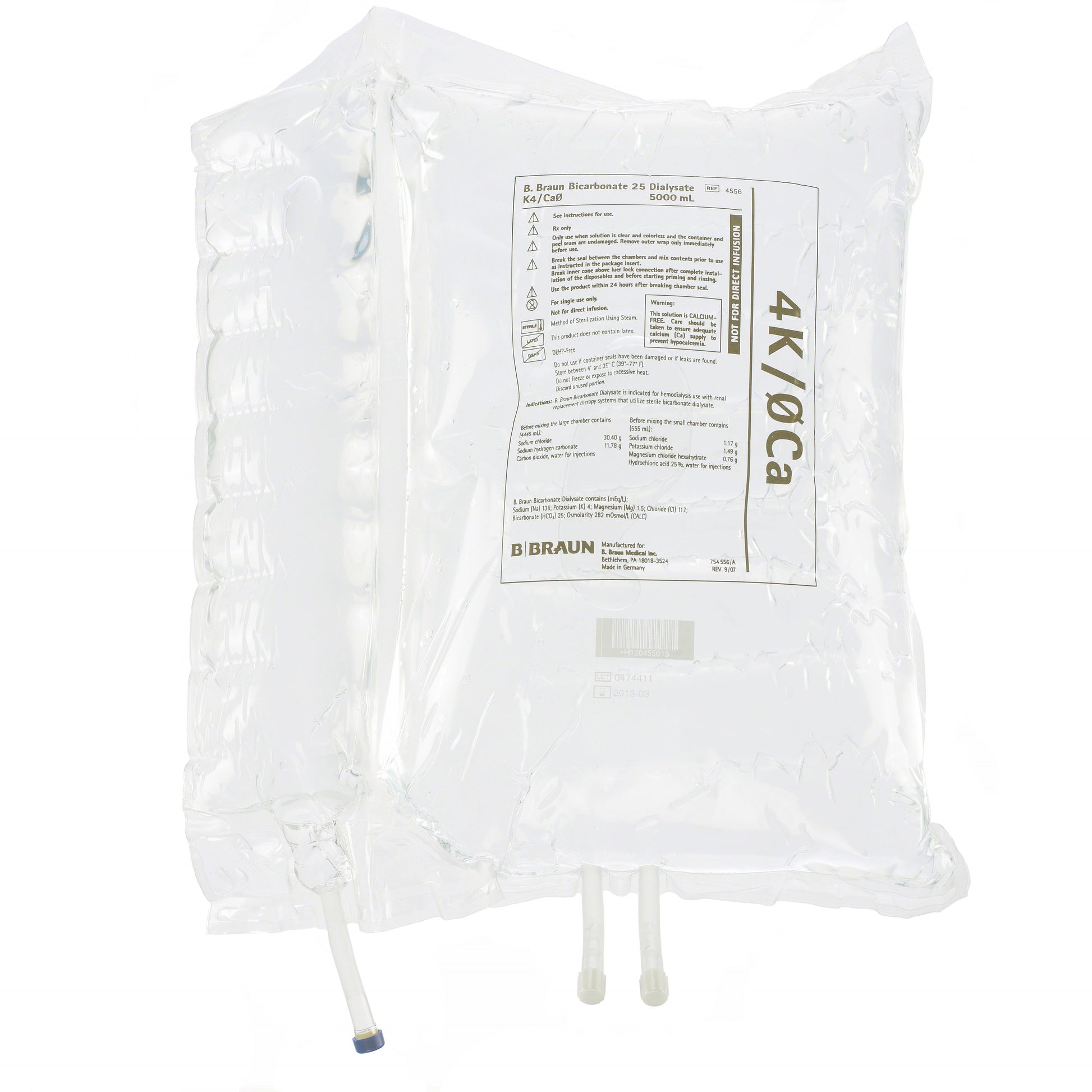 Bicarbonate 25 Dialysate Solution, Calcium-Free, 2 x 5000 mL Bag Medical Supplies Pasteur Pharmacy
