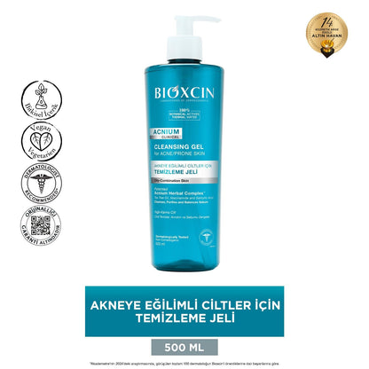 Gel Limpiador Facial Bioxcin Acnium - Control de Sebo | 500ml