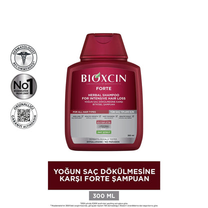 Champú Bioxcin Forte - Combate la caída del cabello | 300 ml