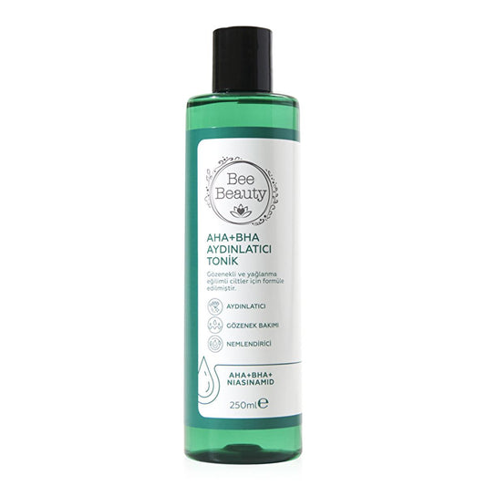 Tonique exfoliant pour le visage AHA BHA Bee Beauty | Nettoyage des pores, éclat du teint et régulation du sébum avec niacinamide
