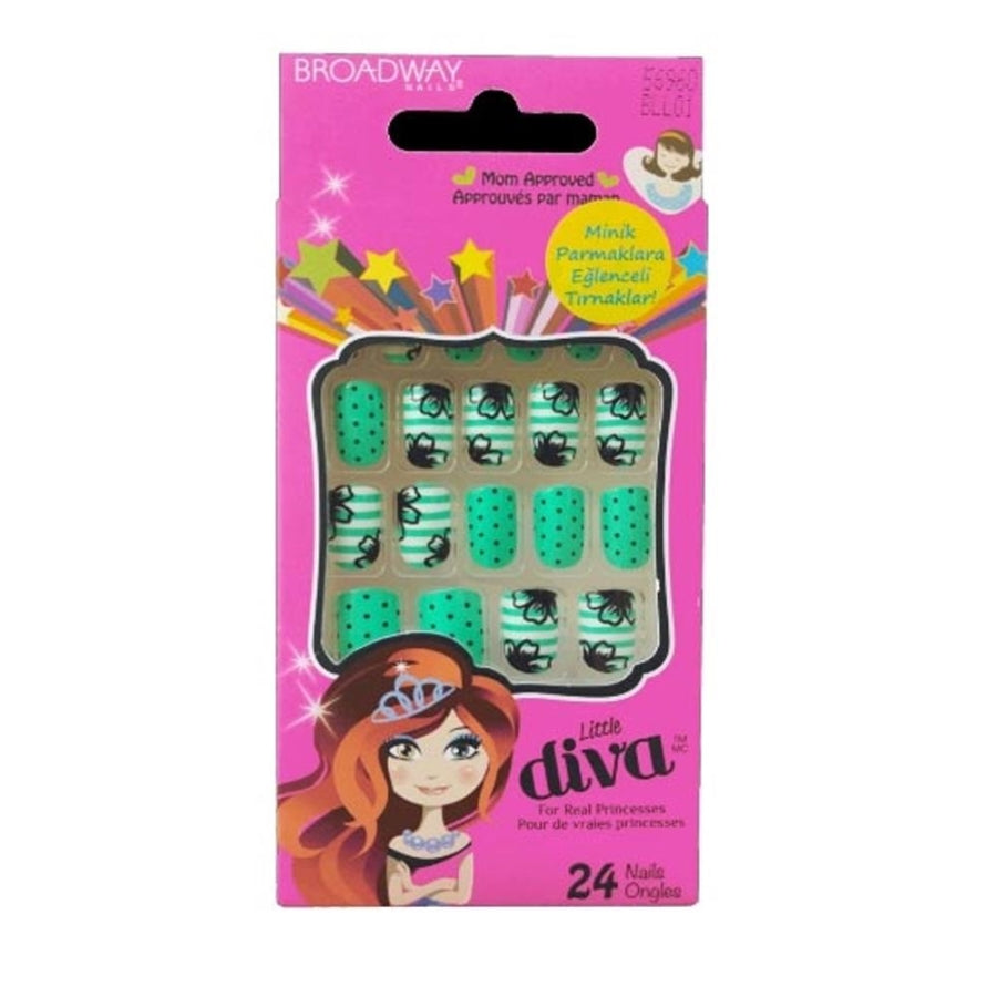 Faux ongles Broadway Nails Hollywood Kids pour enfants de 7 ans et plus, paquet de 24