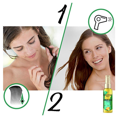 Aceite capilar Pantene Pro-V con aceite de argán para cabello seco o dañado - Nutritivo, no graso, 100 ml (3.38 fl oz)