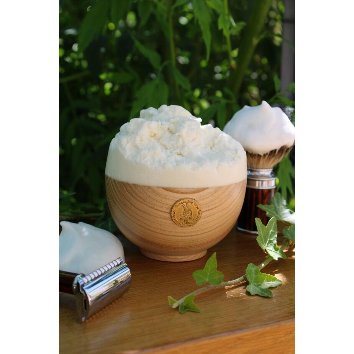 Martin de Candre Unscented Nature Collection Shaving Soap Shaving Soap Pasteur Pharmacy Wooden Bowl 200g