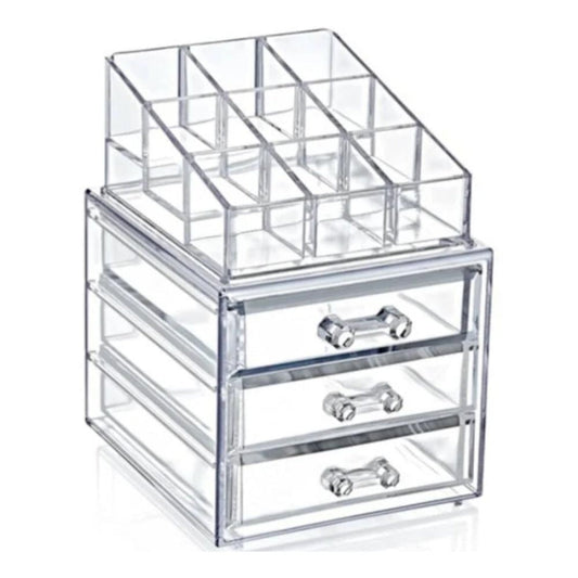Box Up 3-Drawer Cosmetic Organizer for Makeup and Jewelry