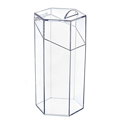 Organisateur de pinceaux de maquillage avec couvercle, boîte de rangement transparente 21x11 cm