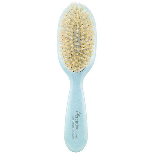 Classic Toddler/Baby Soft Boar Bristle Hair Brush-Colors-Blue-Pink-Silver Hair Brush Pasteur Pharmacy Blue