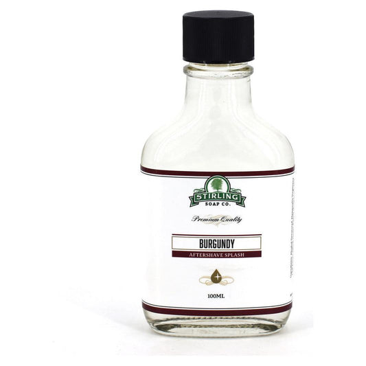 Stirling Soap Co. Burgundy Shaving Collection Shaving Set Pasteur Pharmacy Aftershave 3.3oz