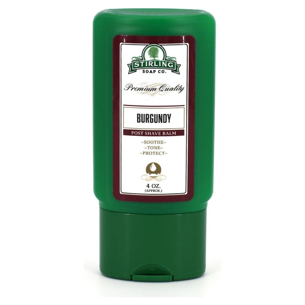 Stirling Soap Co. Burgundy Shaving Collection Shaving Set Pasteur Pharmacy Post Shave Balm 4oz