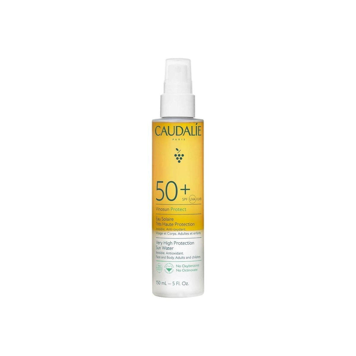 Caudalie Vinosun Protect SPF50 Sunscreen: High UVA/UVB Protection for Face, Body & Hair. Vegan, Antioxidant-Rich Formula