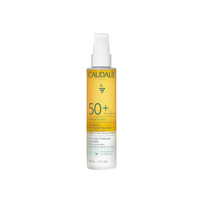 Crème solaire Caudalie Vinosun Protect SPF50 : haute protection UVA/UVB pour le visage, le corps et les cheveux. Formule vegan, riche en antioxydants