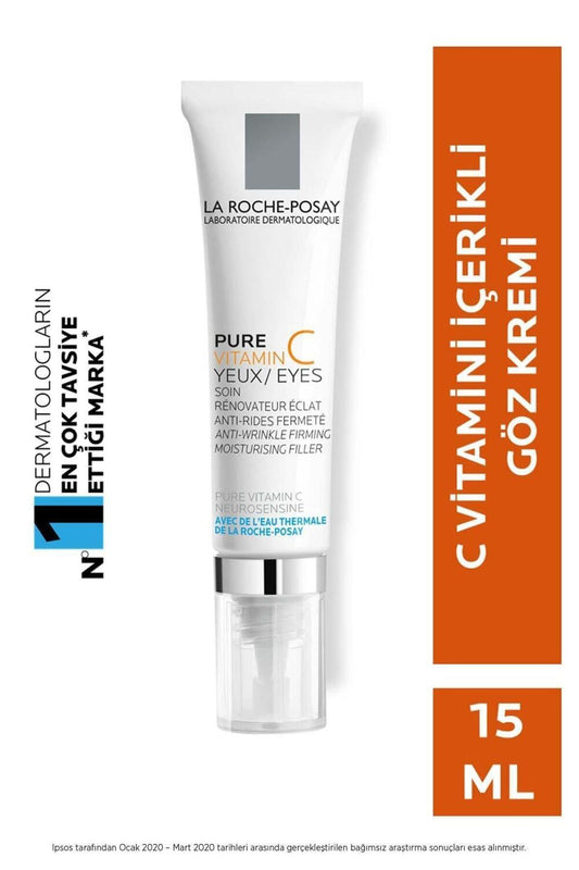 Crème contour des yeux anti-âge La Roche-Posay Redermic C à la vitamine C et à l'acide hyaluronique - 15 ml