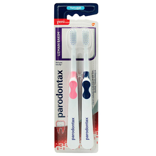 Brosse à dents manuelle à poils souples Parodontax pour le soin des gencives - Lot de 2