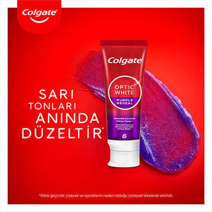 Pasta de dientes Colgate Optic White Purple Reveal 75 ml - Fórmula blanqueadora