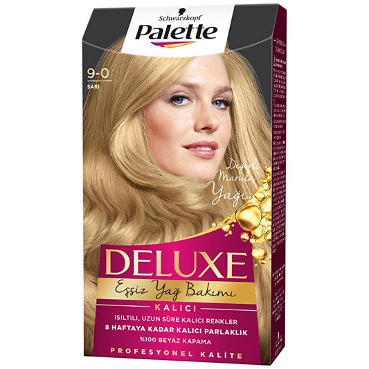 Tinte para el cabello Palette Deluxe 9-0 Rubio: color intenso de larga duración y nutrición