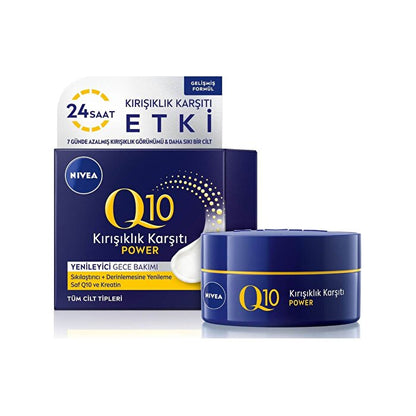 Crème de nuit anti-rides Nivea Q10 50 ml - Formule avancée | Anti-âge