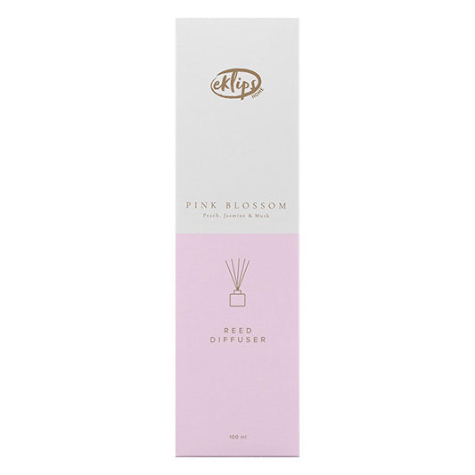 Difusor de varillas Eklips Pink Blossom - Fragancia floral para el hogar de 100 ml para un aroma interior fresco