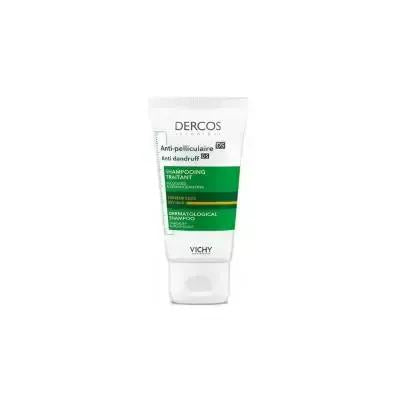 Shampooing antipelliculaire Vichy Dercos pour cheveux secs - 50 ml - Apaise les démangeaisons, élimine les pellicules et hydrate le cuir chevelu sec